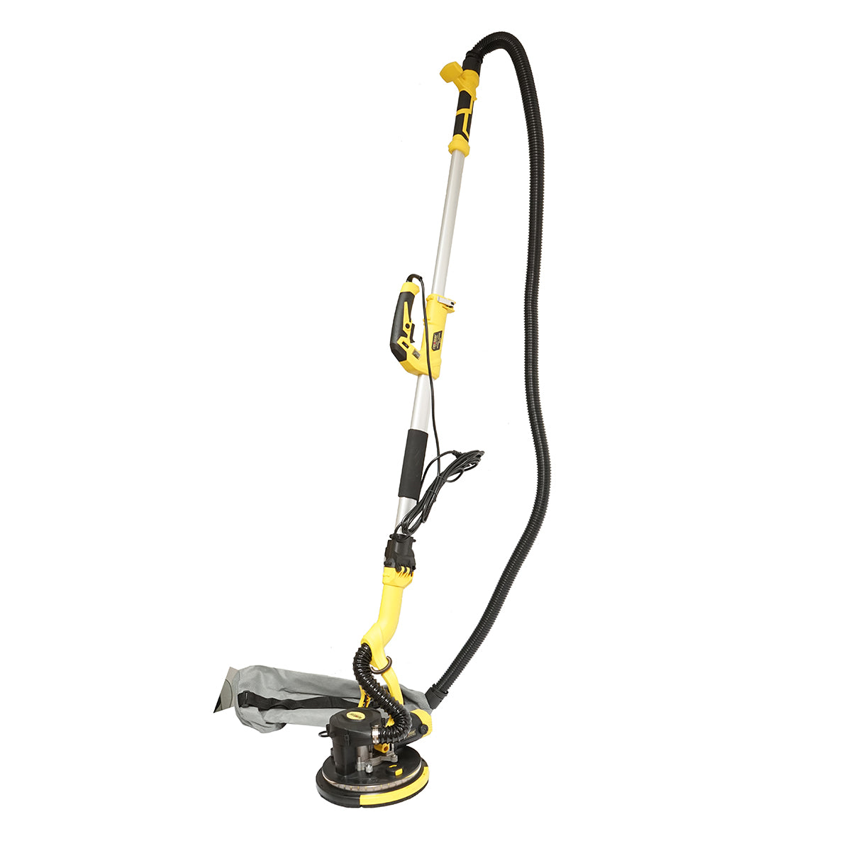 Wall and ceiling sander with vacuum cleaner and bag 880W, 220V, 5 speed settings 1000-2100 r/min, telescopic arm 125-180cm, illuminated head with 72 LEDs, 6 discs 225mm Crownman